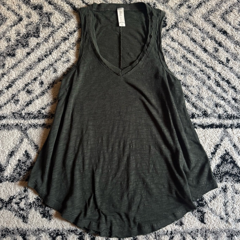 Altar'd State Dark Green V-Neck Tank Top